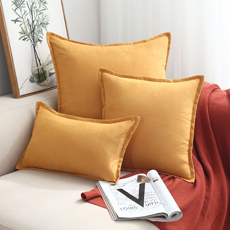 Velvet Lumbar Cushion Cover for Sofa Square Decorative Pillow Case - photo 2