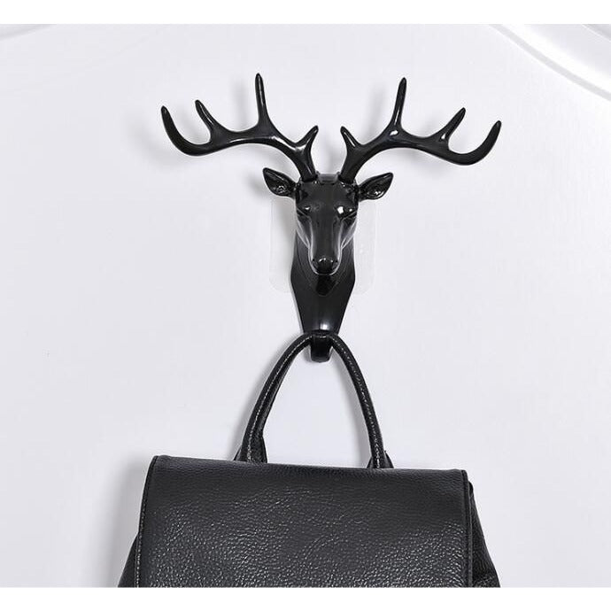 Deer Head Wall Hook - Self Adhesive Decorative Hanger for Bags - photo 2