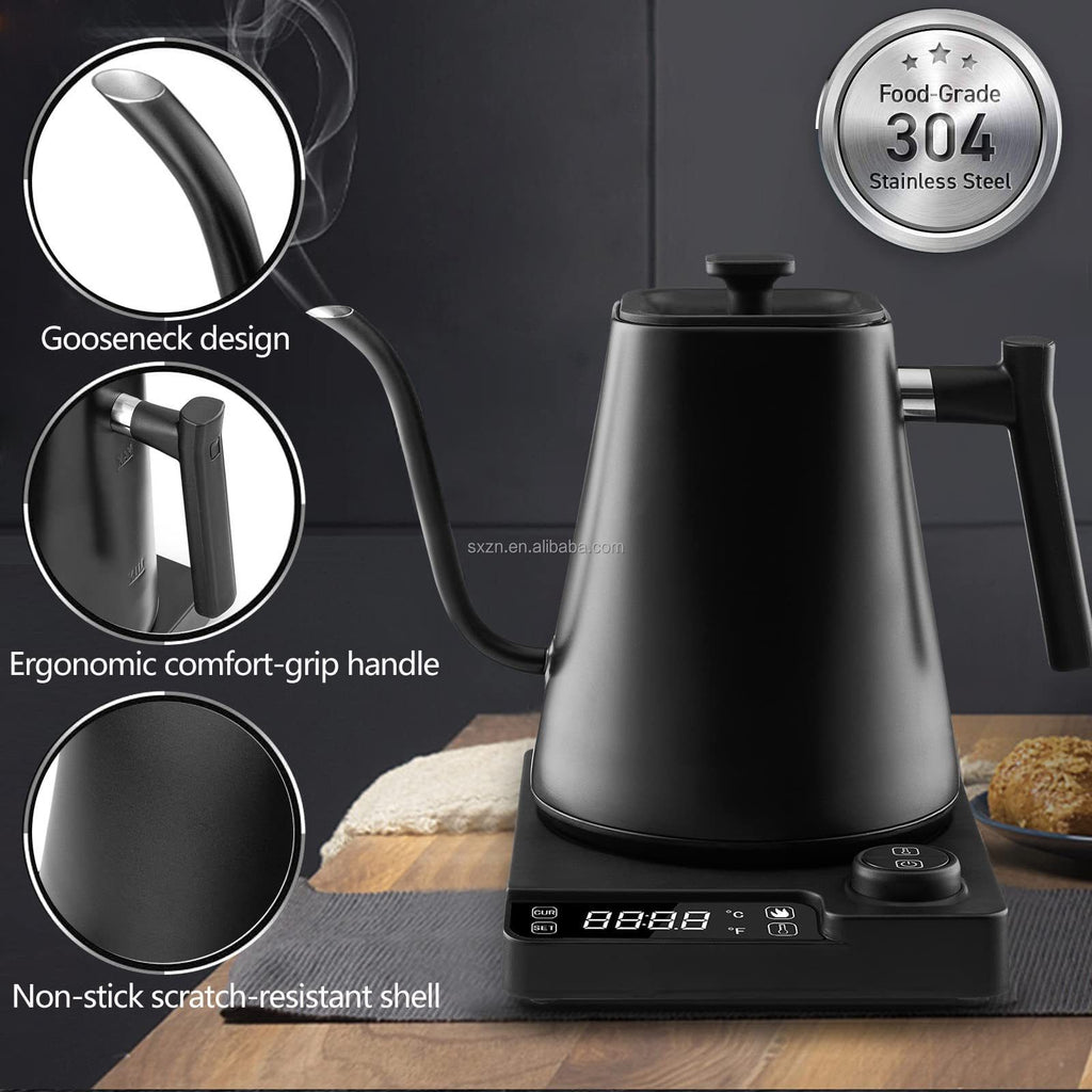 Gooseneck Electric Kettle with Temperature Control, 0.9L, 1200W - photo 2