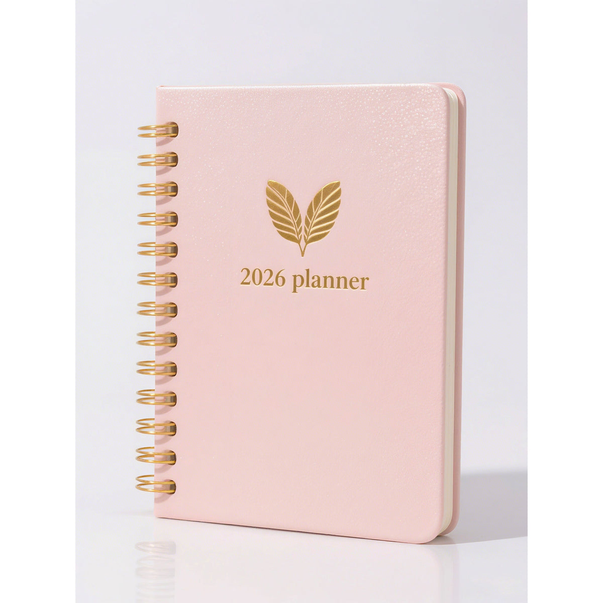 A5 Spiral Notebook Pink Gold Coil Cover for Students & Office - photo 2