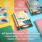 A5 Spiral Notebook Pink Gold Coil Cover for Students & Office - photo 3