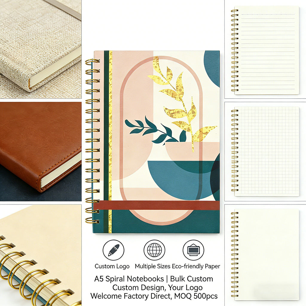 A5 Spiral Notebook Pink Gold Coil Cover for Students & Office - photo 4