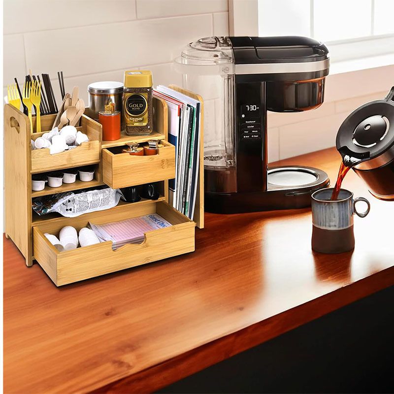 Desk Organizer 4-Tier Multi-Compartment Storage Rack for Office - photo 3