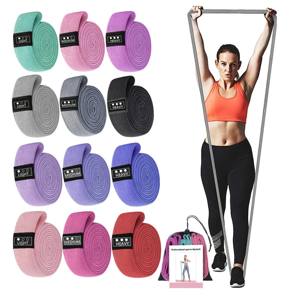 Resistance Bands Set Fabric Anti-Slip Fitness Bands for Home Workouts - photo 2