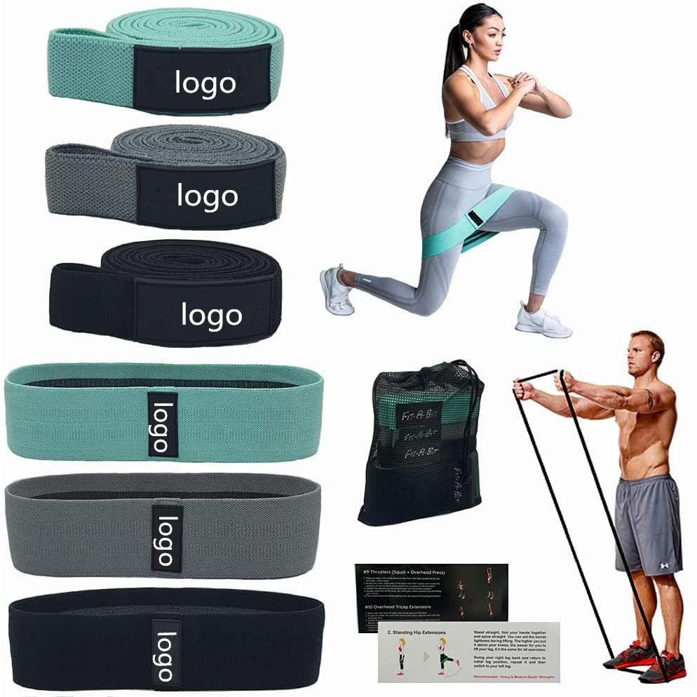 Resistance Bands Set Fabric Anti-Slip Fitness Bands for Home Workouts - photo 3
