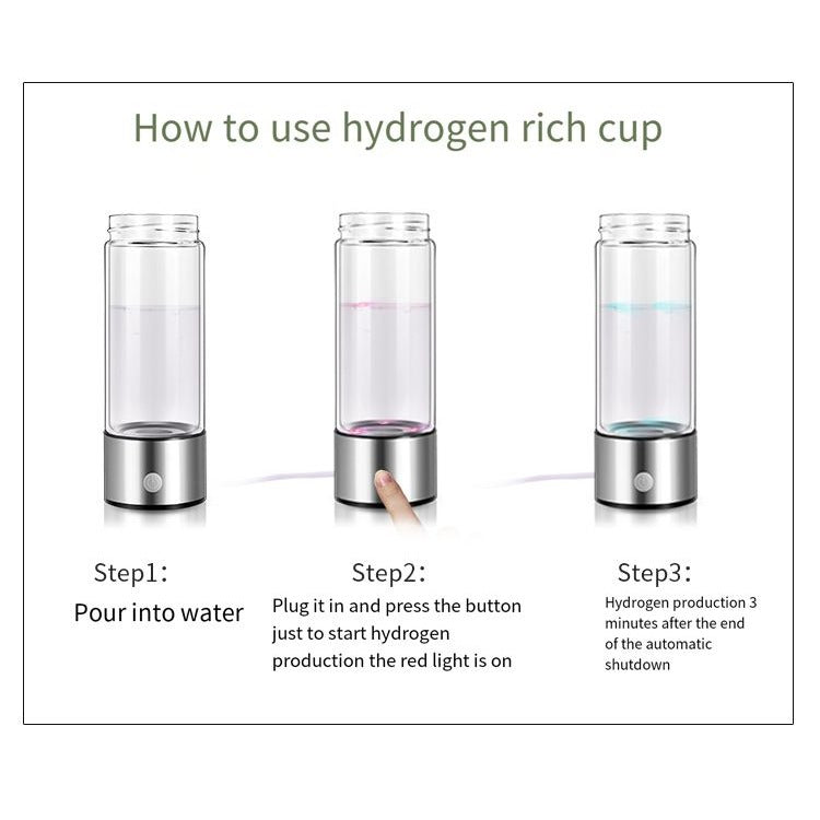 Portable Stainless Steel Hydrogen Water Bottle 1200mL USB Charging - photo 4