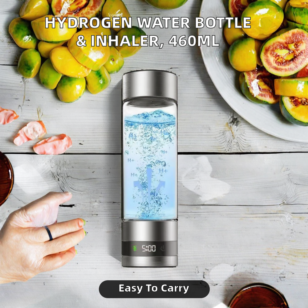 Portable Hydrogen Water Bottle 420ml USB Stainless Steel Design - photo 2