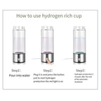 Portable Hydrogen Water Bottle 420ml USB Stainless Steel Design - photo 3
