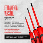 Insulated Screwdriver Set 6PC Magnetic Phillips & Slotted Bits - photo 2