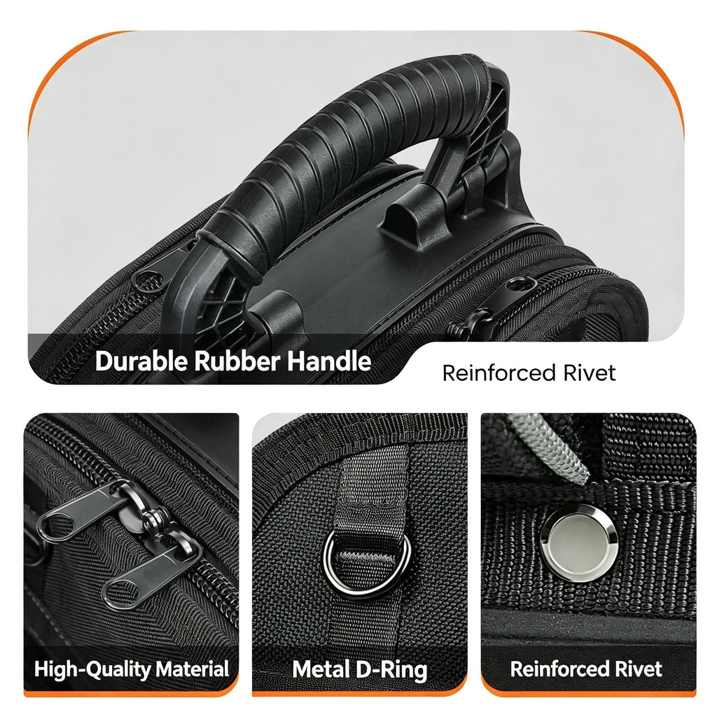 Electrician Tool Backpack Heavy Duty Portable Maintenance Bag - photo 2