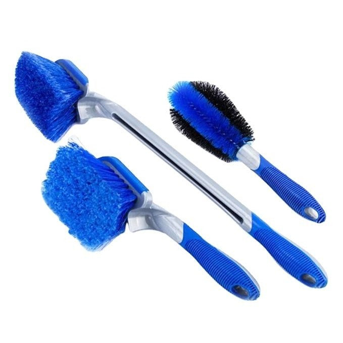 Wheel Tire Cleaning Brush Set 3 Pcs - Car Rim Wheel Wash Brush Kit - photo 1