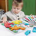 4-in-1 Wooden Animal Dinosaur 3D Puzzle Board Game for Kids Boys Girls - photo 1