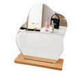 Cloud Shaped Vanity Mirror with Wooden Stand for Tabletop Desktop Use - photo 1