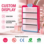 Multi-Layer LED Acrylic Clothes Rack - Foldable Freestanding Display - photo 1