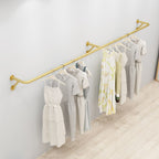 Wall Mounted Clothing Display Rack with Wheels for Retail Stores - photo 2