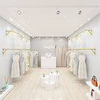 Wall Mounted Clothing Display Rack with Wheels for Retail Stores - photo 4