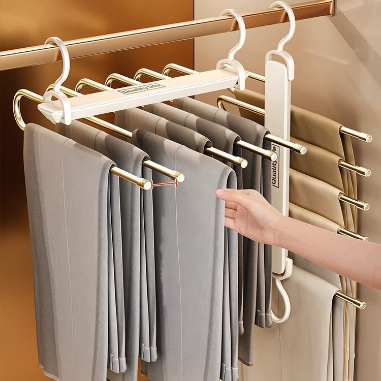 Plastic Wall Mounted Foldable Clothes Hanger Rack Organizer for Closet - photo 1