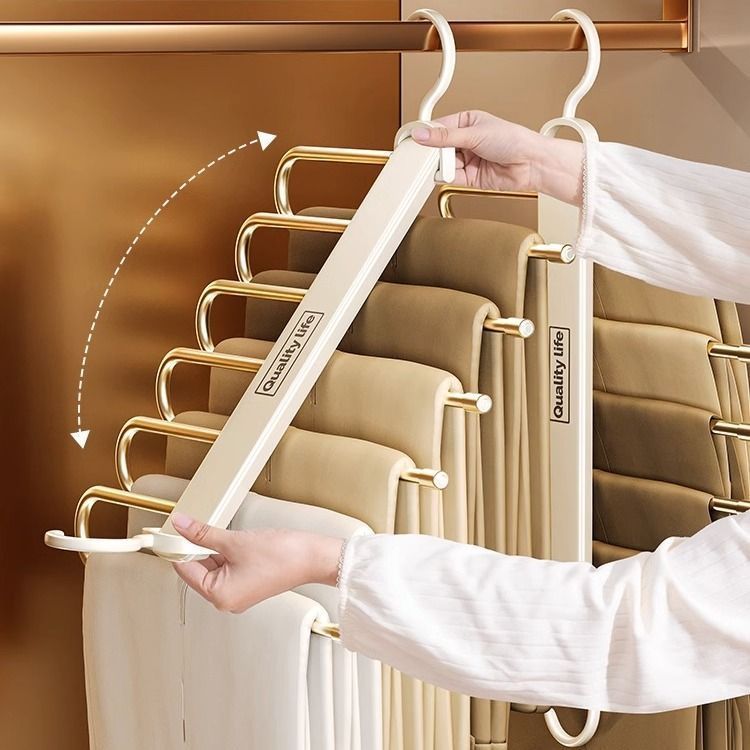 Plastic Wall Mounted Foldable Clothes Hanger Rack Organizer for Closet - photo 3