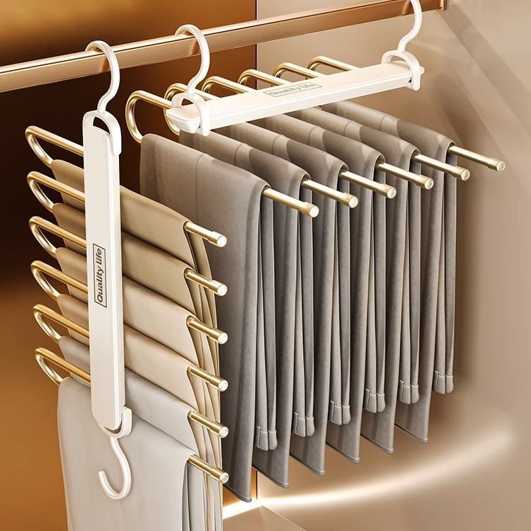 Plastic Wall Mounted Foldable Clothes Hanger Rack Organizer for Closet - photo 4