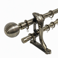 Double Track Curtain Rod Bracket - Modern Metal Window Hardware - photo 1