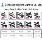 Curtain Rods Double 25mm Adjustable Extendable with Finials Set - photo 2