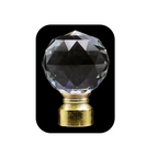 Crystal Metal Curtain Finials - Contemporary Style for Curtain Rods - photo 1