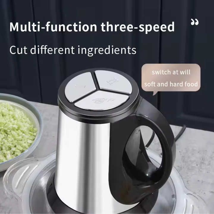 Manual Food Chopper Mini Mixer Grinder Slicer for Meat & Veggies - photo 3
