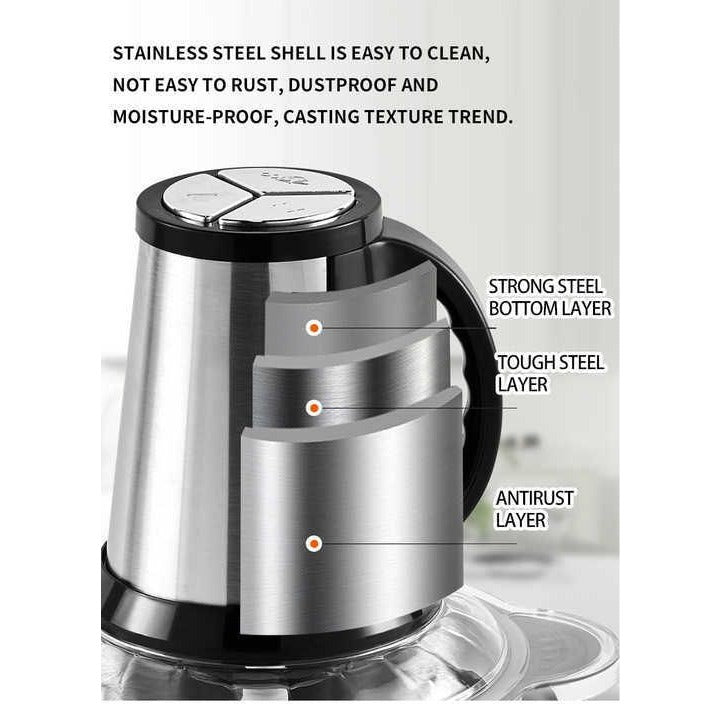 Manual Food Chopper Mini Mixer Grinder Slicer for Meat & Veggies - photo 4