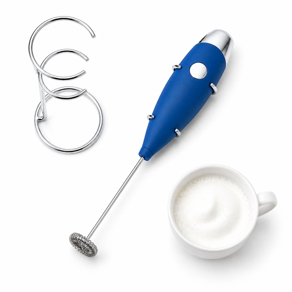 Handheld Electric Milk Frother Whisk - Portable Mini Coffee Mixer - photo 1