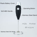 Handheld Electric Milk Frother Whisk - Portable Mini Coffee Mixer - photo 4