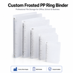 Frosted Ring Binder Folder A4 File Organiser for Office Documents - photo 4