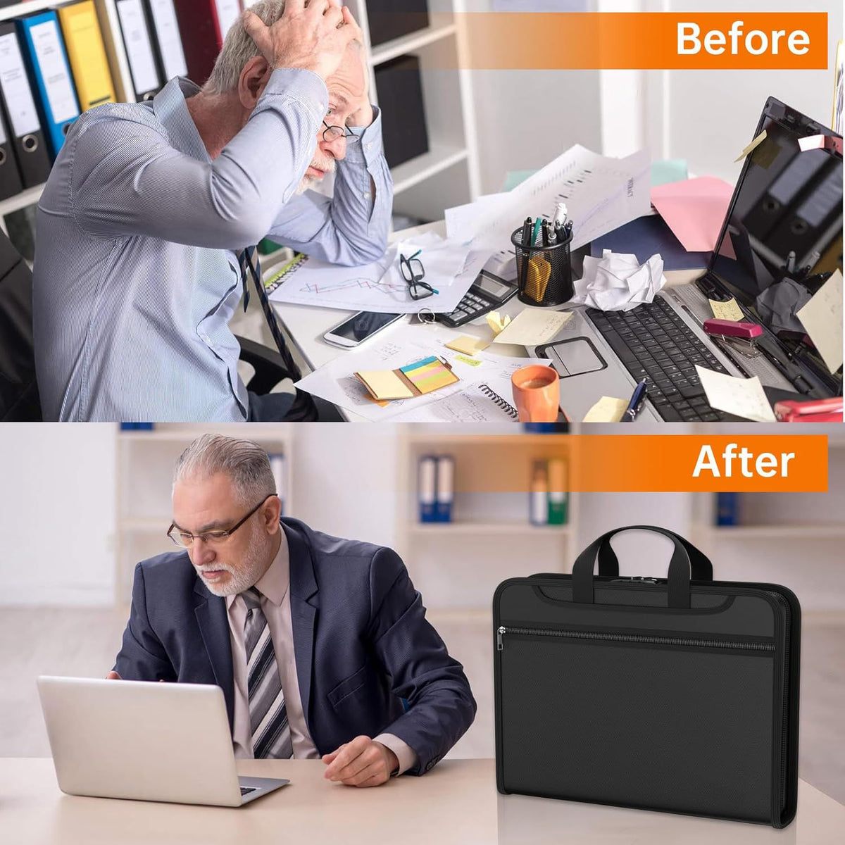 12-Pocket Accordion Expanding File Organizer for Home & Office - photo 3