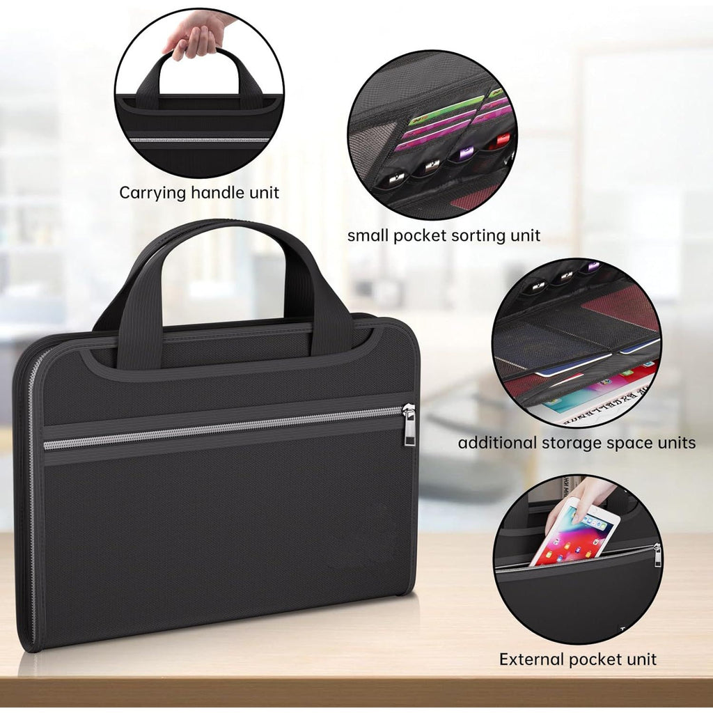 Expanding File Folder 13-Pocket Accordion Document Organizer Office - photo 2
