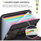 Expanding File Folder 13-Pocket Accordion Document Organizer Office - photo 4