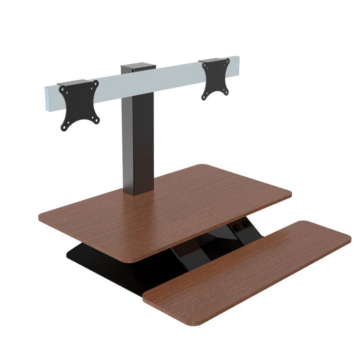 Dual Monitor Desk Riser Sit Stand Workstation for Home Office - photo 1