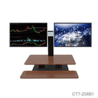 Dual Monitor Desk Riser Sit Stand Workstation for Home Office - photo 2