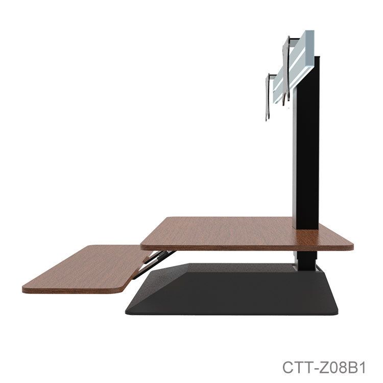 Dual Monitor Desk Riser Sit Stand Workstation for Home Office - photo 4