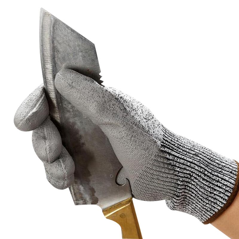 Cut Resistant Safety Work Gloves Grey Lightweight Breathable Grip - photo 1