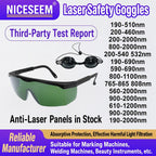 Laser Safety Glasses 190-2000nm Protective Eyewear for Lab Use - photo 2