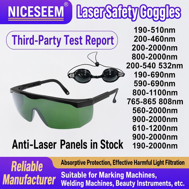 Laser Safety Glasses 190-2000nm Protective Eyewear for Lab Use - photo 2