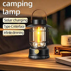 Solar Camping Lantern - 2 in 1 LED Light with USB Type C Charging - photo 2