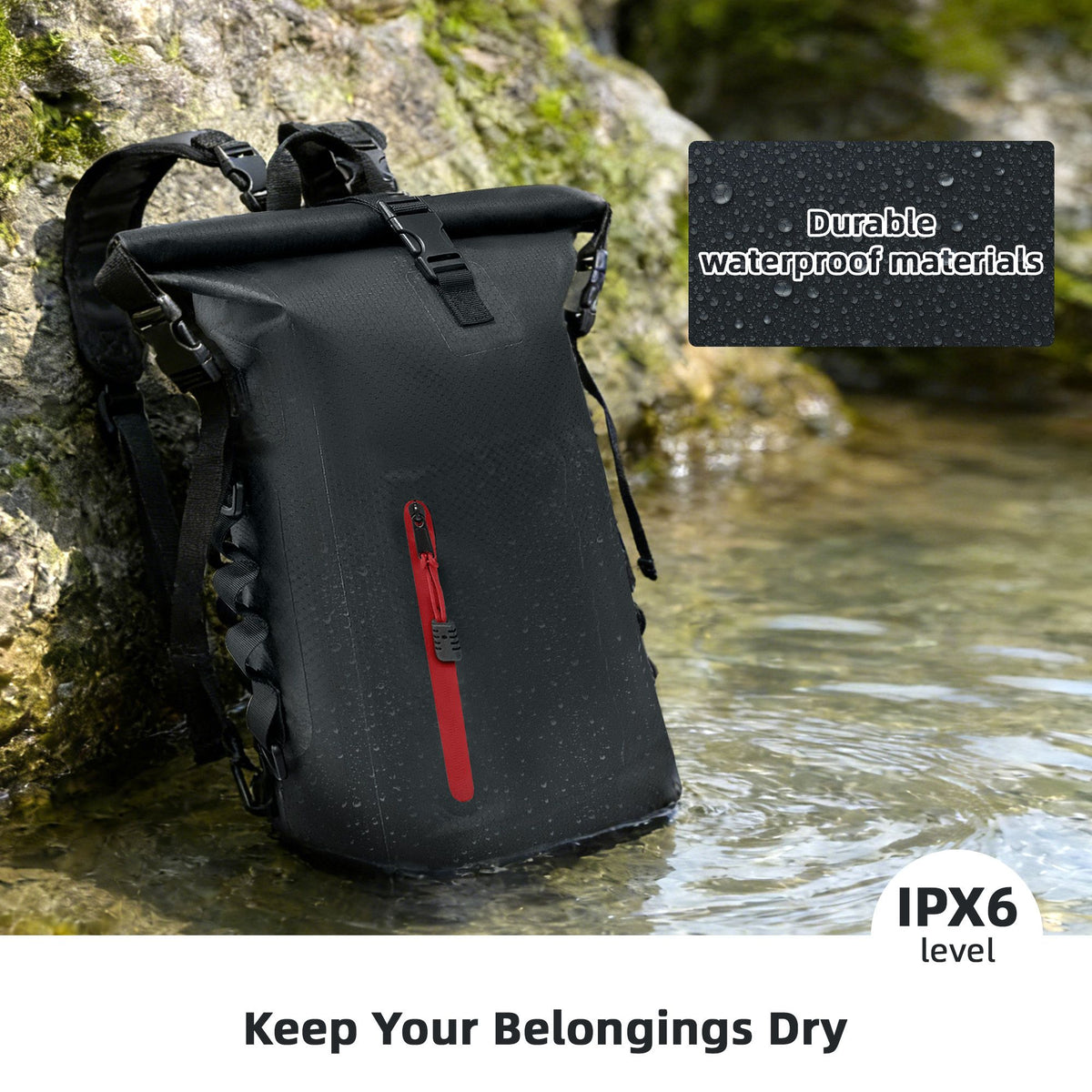Waterproof Folding Dry Bag 25L Portable Backpack for Hiking Travel - photo 2