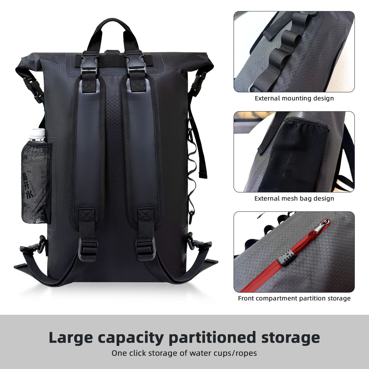 Waterproof Folding Dry Bag 25L Portable Backpack for Hiking Travel - photo 3