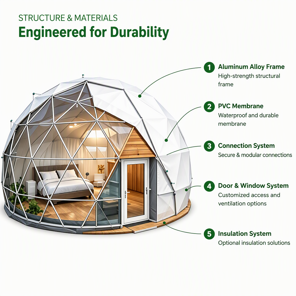 Geodesic Dome Tent for Camping, Glamping and Outdoor Event Stays - photo 3