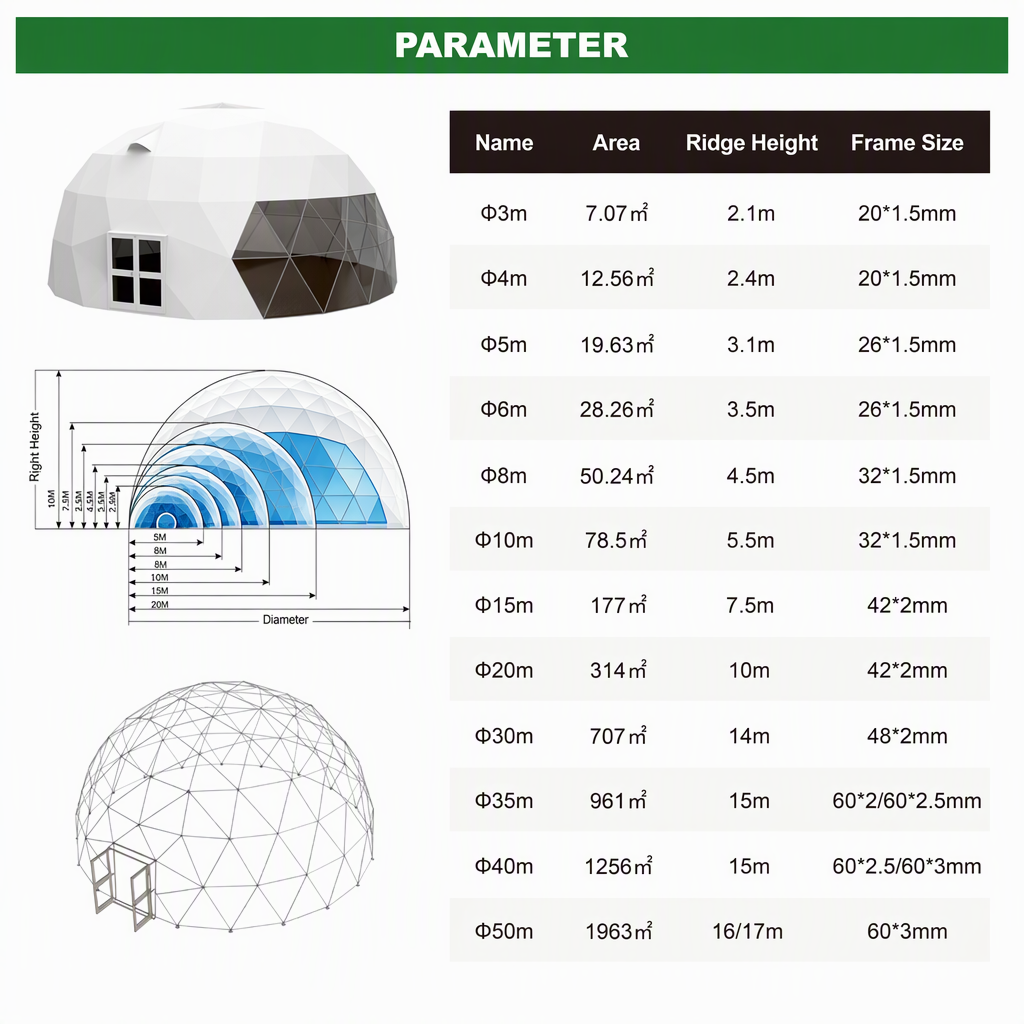 Geodesic Dome Tent for Camping, Glamping and Outdoor Event Stays - photo 4