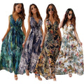 Boho Beach Maxi Dress - V Neck Floral Sundress for Women UAE - photo 1