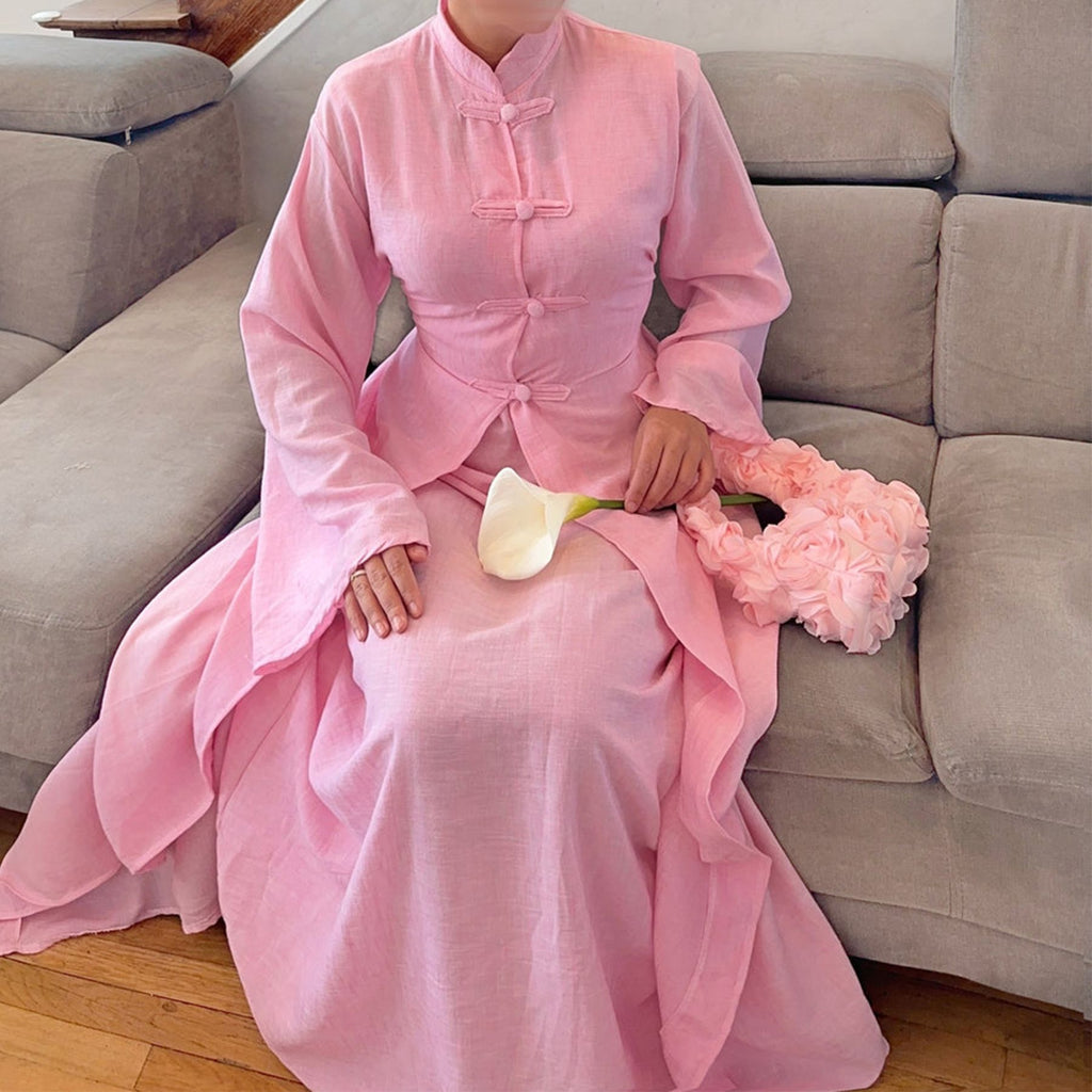 Two Piece Abaya Set for Women – Modest Plain Islamic Dress Style - photo 1