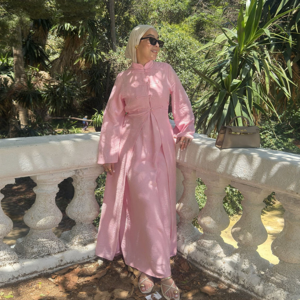 Two Piece Abaya Set for Women – Modest Plain Islamic Dress Style - photo 2