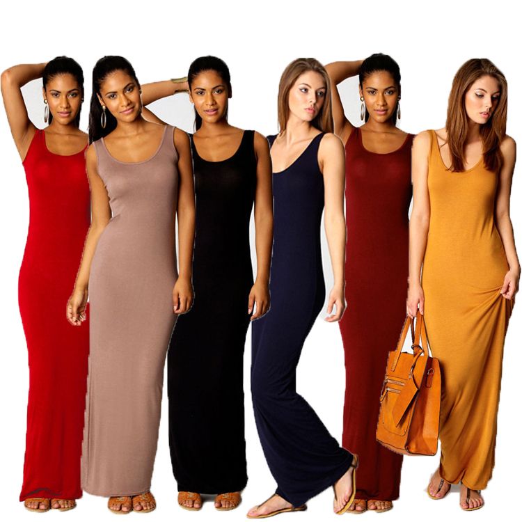 Sleeveless Bodycon Maxi Dress for Women Casual Summer Long Dress - photo 1