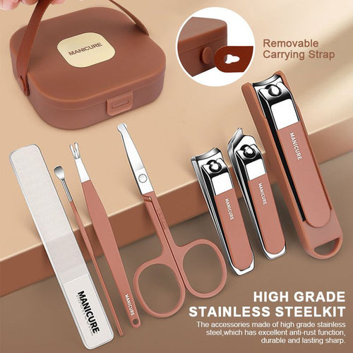 5-in-1 Nail Care Manicure Pedicure Tools Kit with Steel Clippers - photo 2